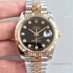  Replica Rolex Datejust II 41mm 2-Tone Jubilee Black Diamond Watch 3255